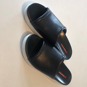 Prada black slides